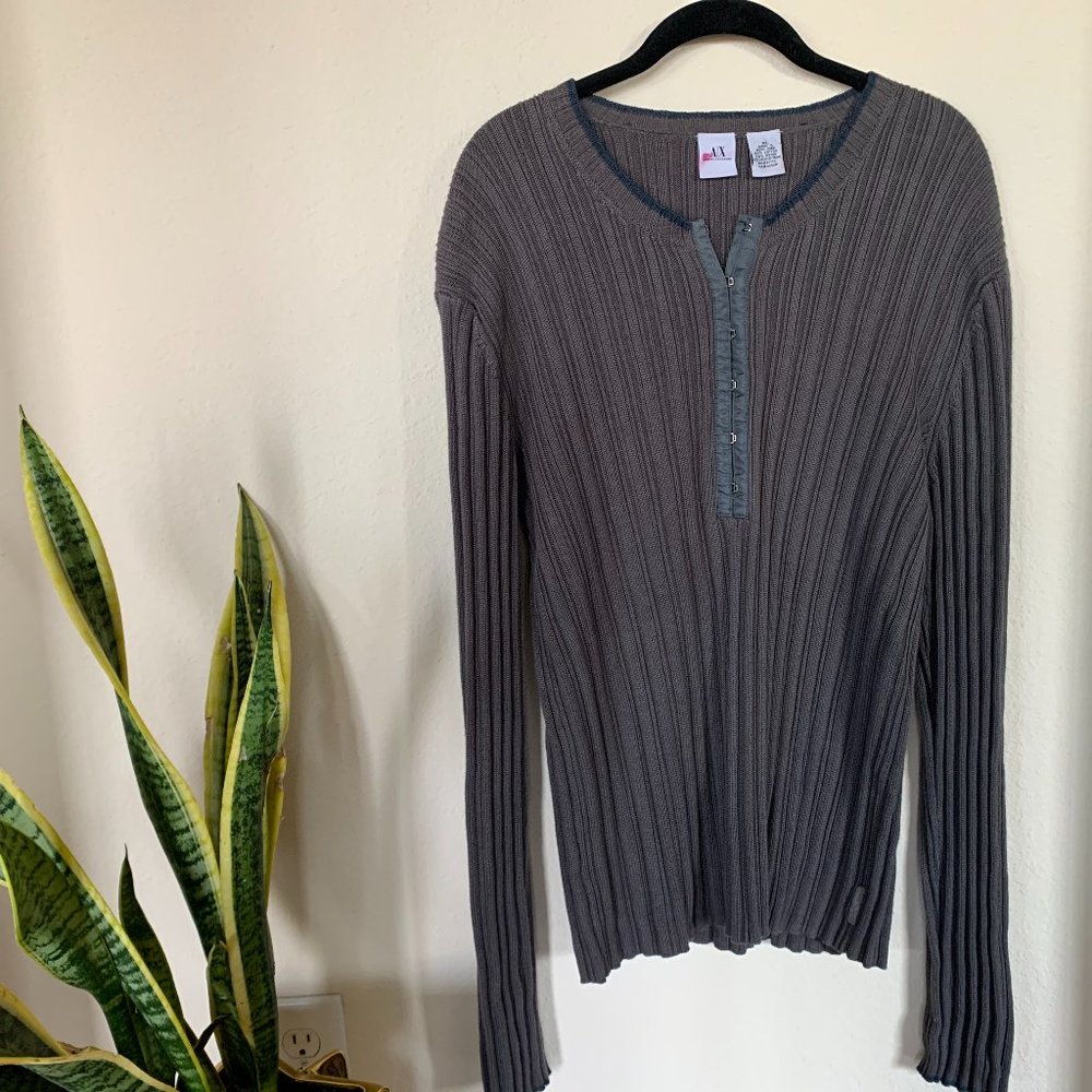 Armani Exchange A|X Men's Knit Long Sleeve Sweater